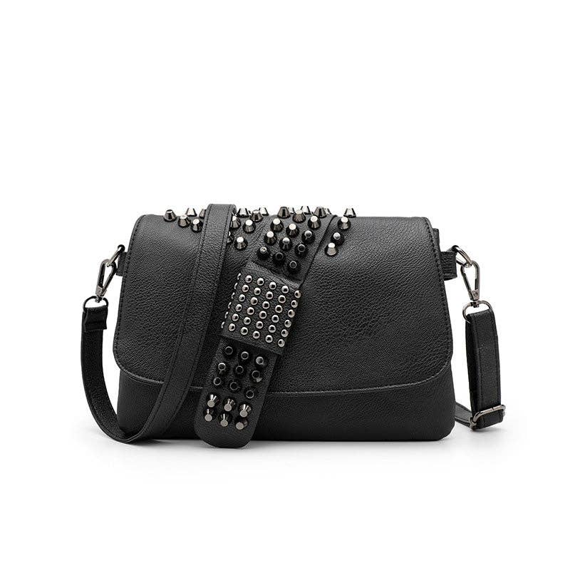 Tourtiwi - Wholesale Shoulder Bag - Women's - Riveted Embossed Skull Shoulder Bag0