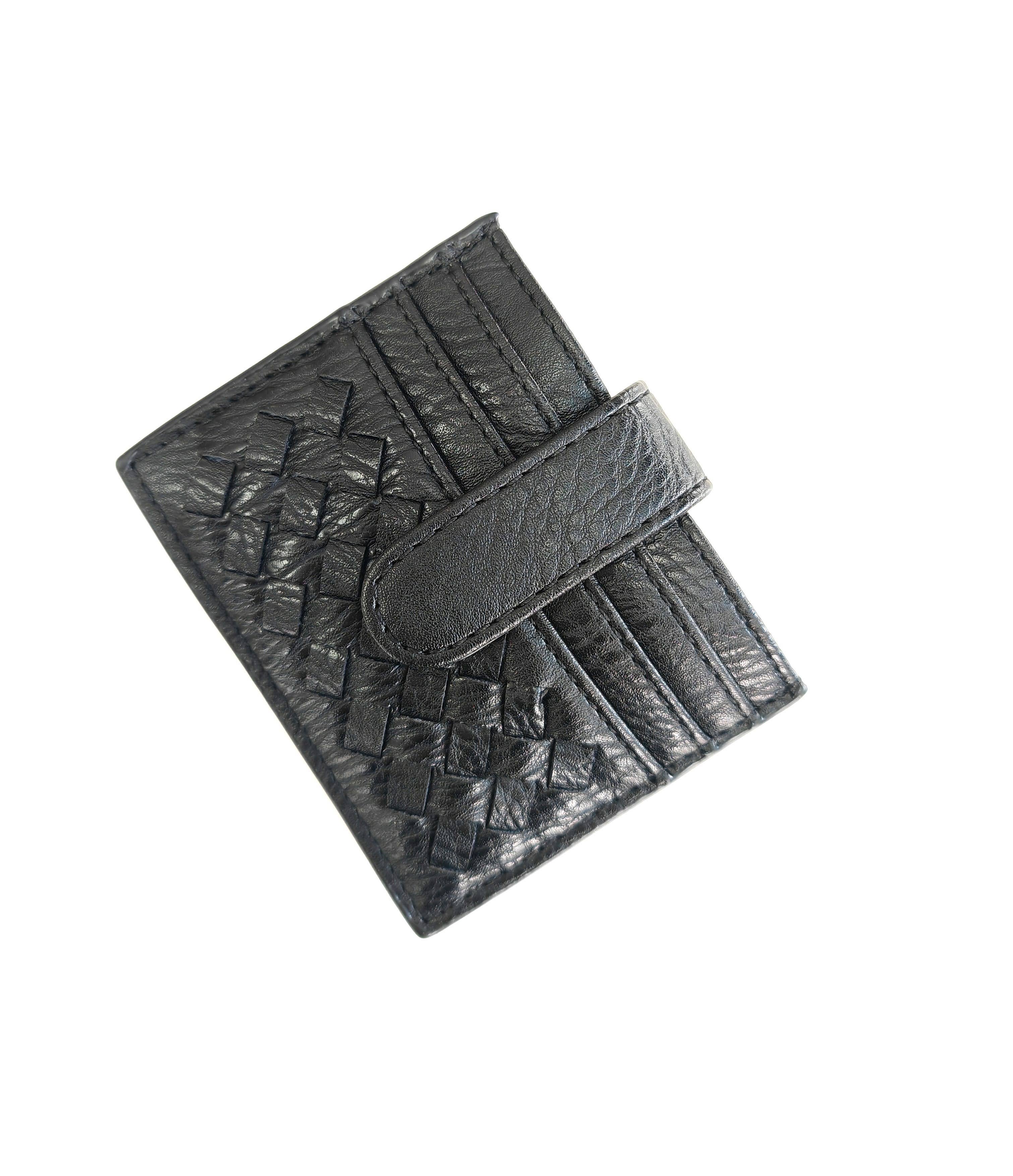 Superbia - Wholesale Card Holder - Women's - Handmade Woven Premium Quality Pu Flat Card Holder Note -a606