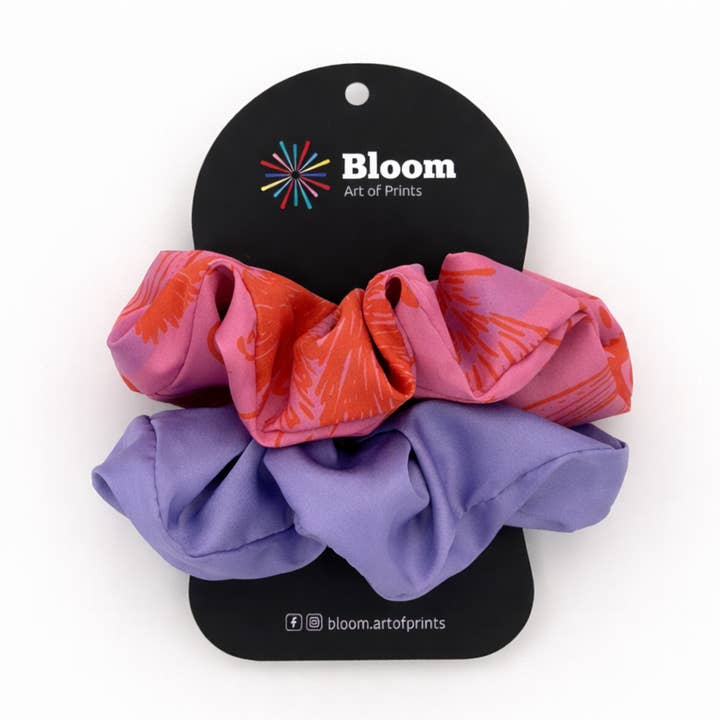Pack of two scrunchies for wholesale by Bloom