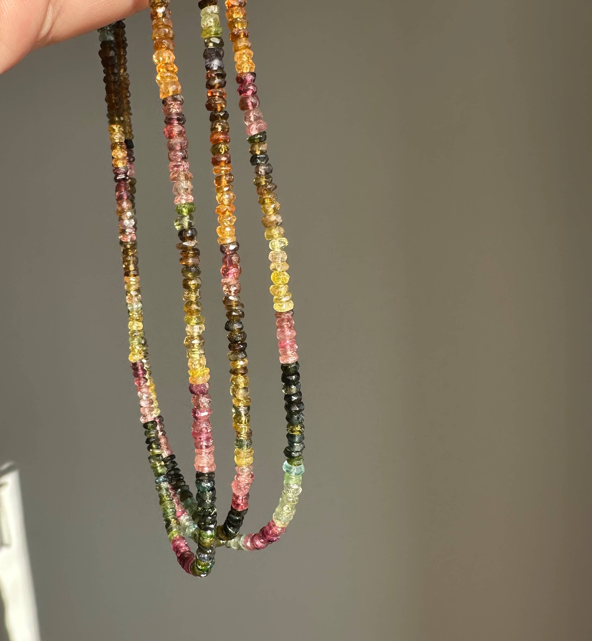 Anokhi Green | Handmade Gemstone Jewelry - Wholesale Beaded/Pearl Necklace - Tourmaline Extender Necklace | Gold Beads| October Gems6