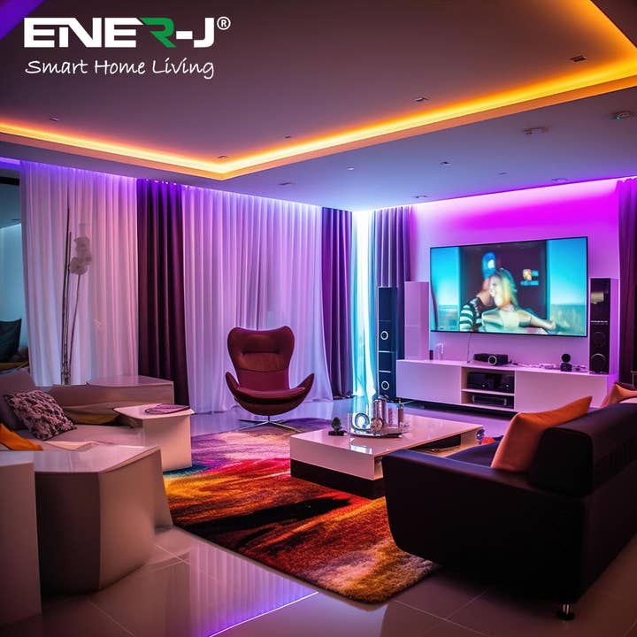 ENER-J - Wholesale String Lights - 20m Solar LED Strips IP65, 12W Panel, 12000mAh, RGB, Remote5
