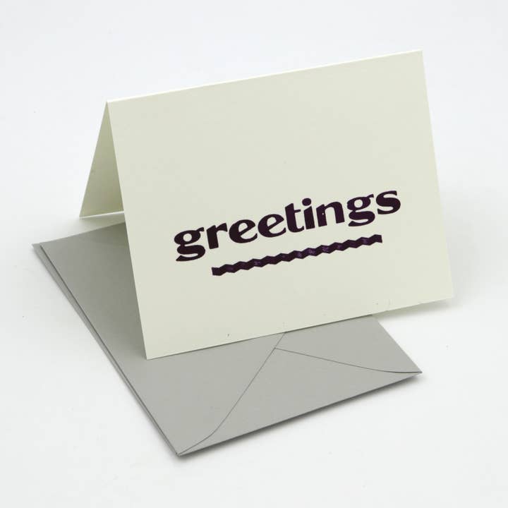 Antique Wood Type Letterpress Greeting Card for wholesale by Reflex Letterpress