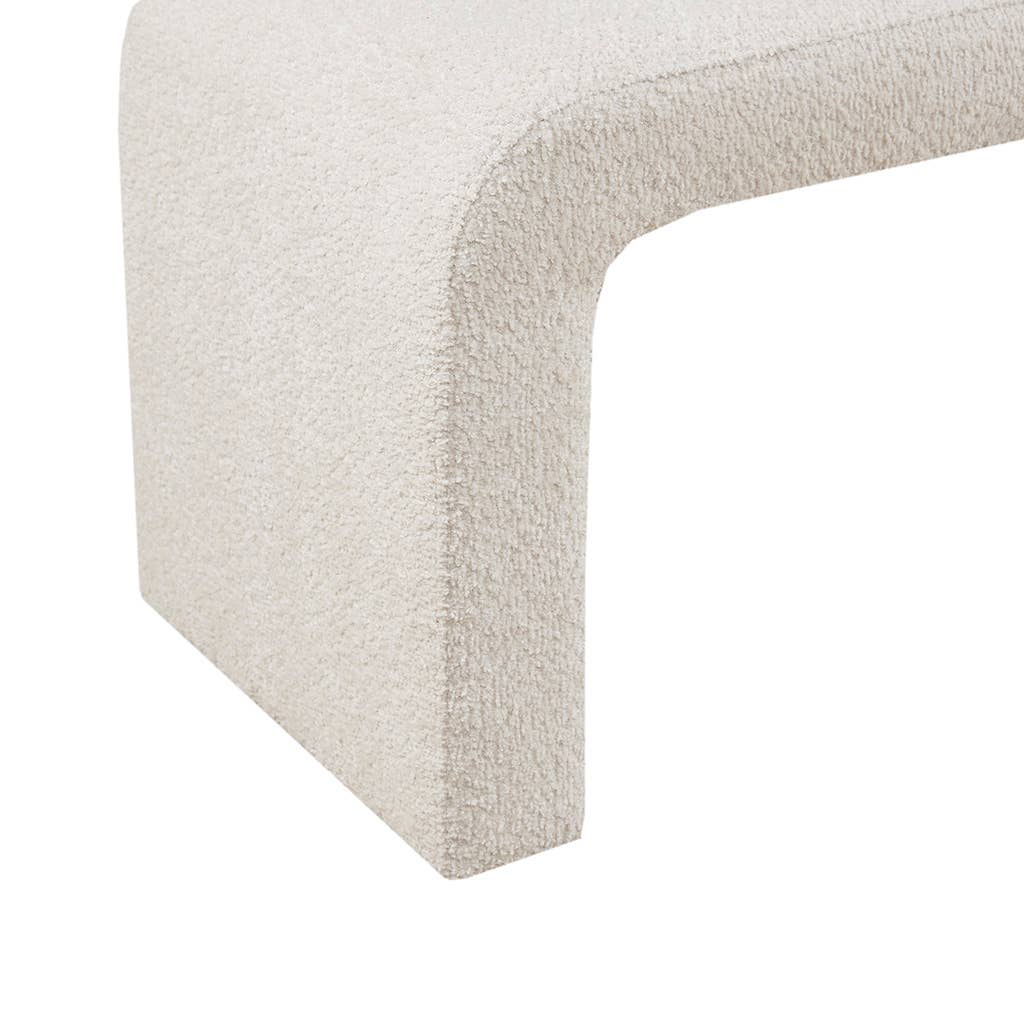 Olliix - Wholesale Bench - Cream Transitional Boucle Waterfall Accent Bench6