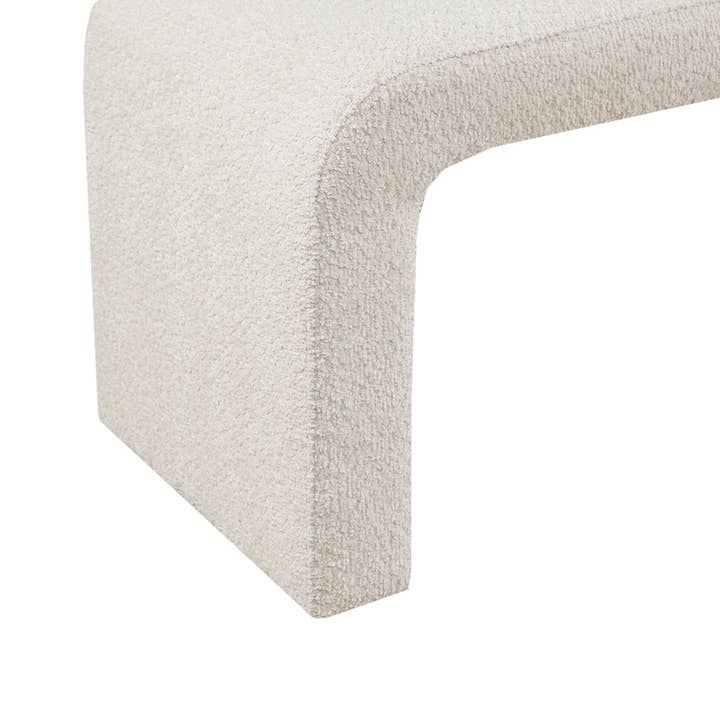 Olliix - Wholesale Bench - Cream Transitional Boucle Waterfall Accent Bench6
