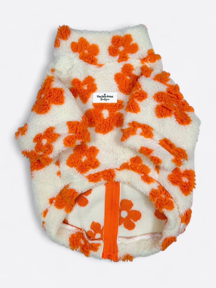 Orange Blossom Floral Fleece for wholesale by The Paw Print Boutique