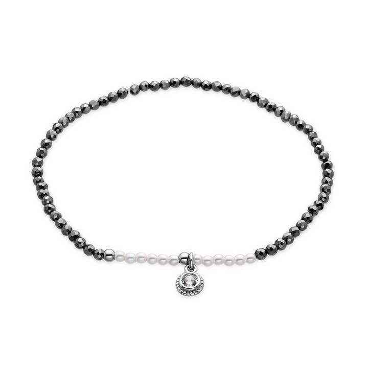 Luxenter Armband aus 925er Sterlingsilber und weißer Perle mit Rhodium-Finish - Miakde für den Großhandel von Luxenter