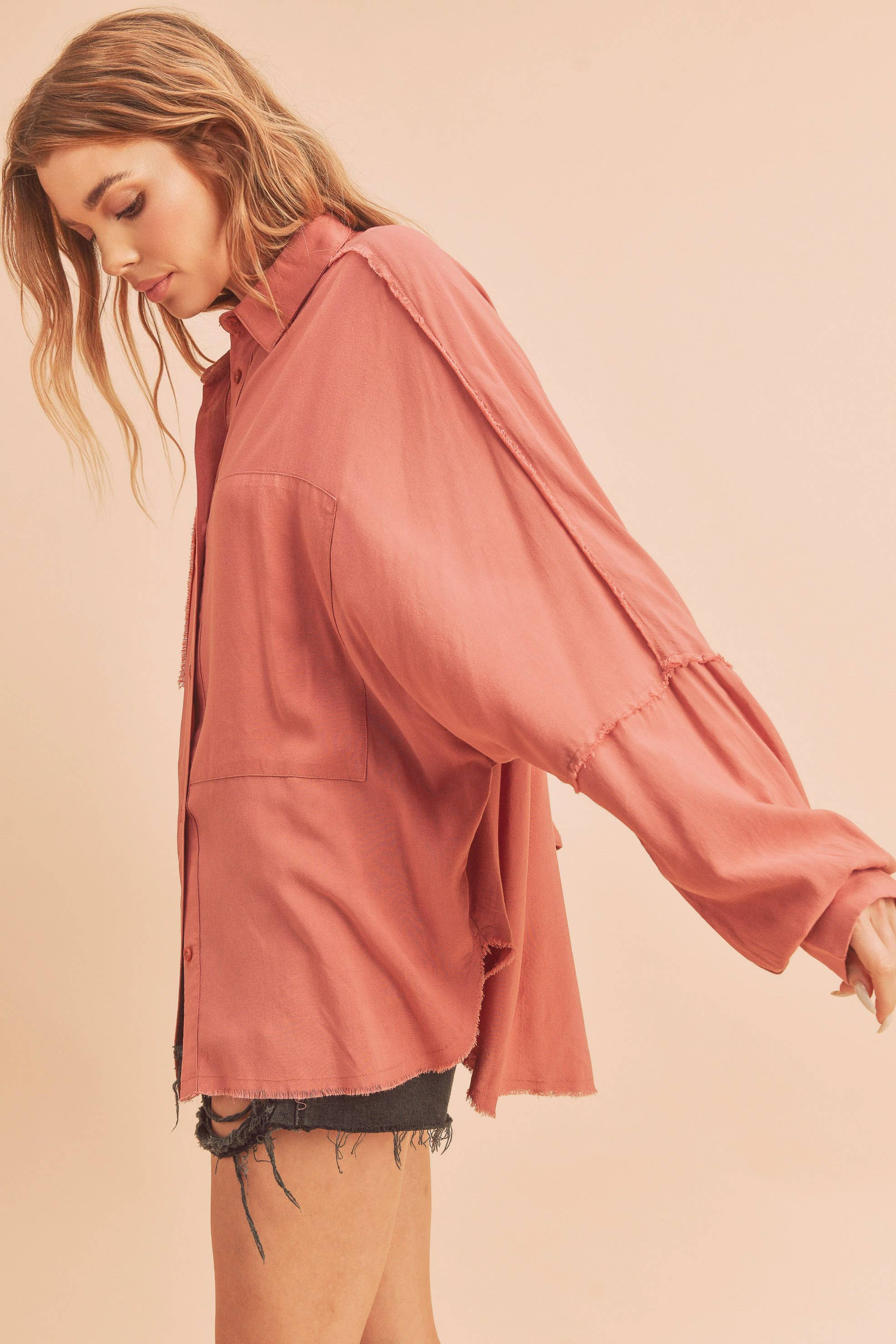 AEMI + CO - Wholesale Button Down Shirt - Women's - 879AK Delilah Shirt59