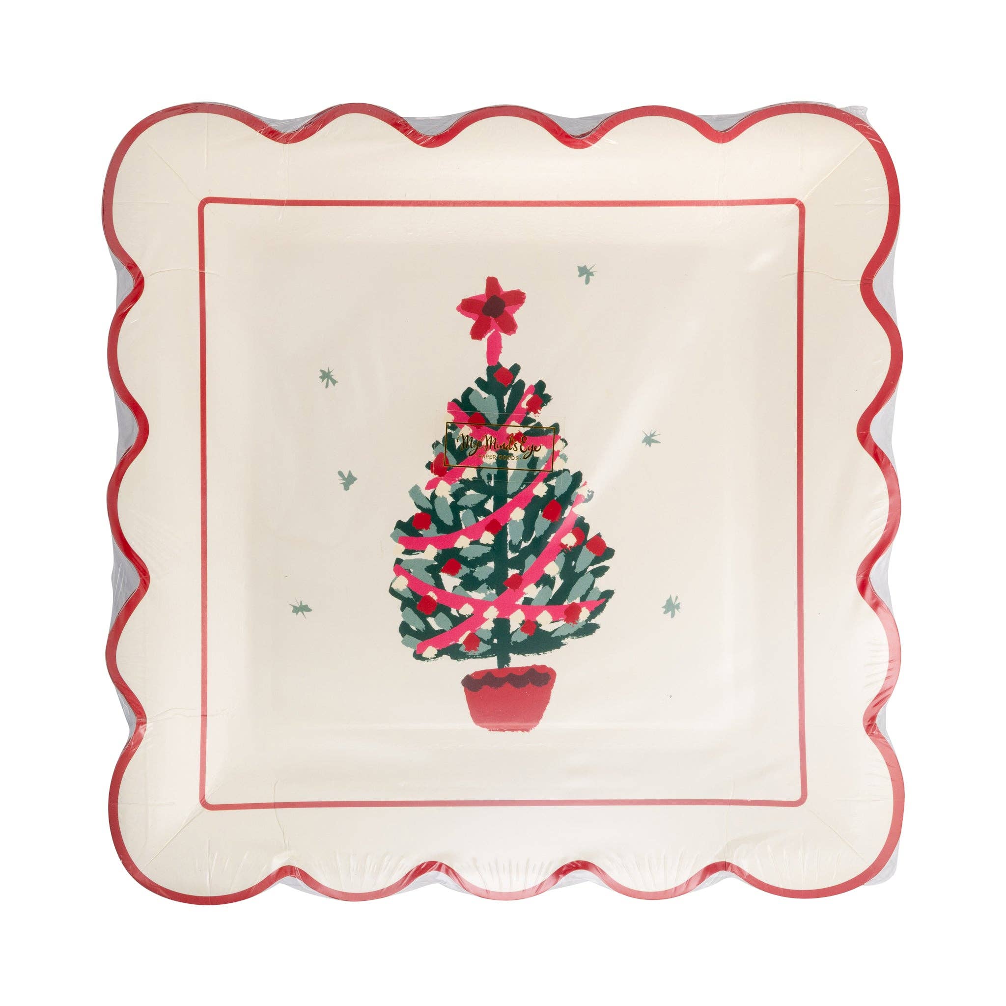 My Mind’s Eye - Wholesale Disposable Plate - FLL1240 - Fa La La Tree Plate1