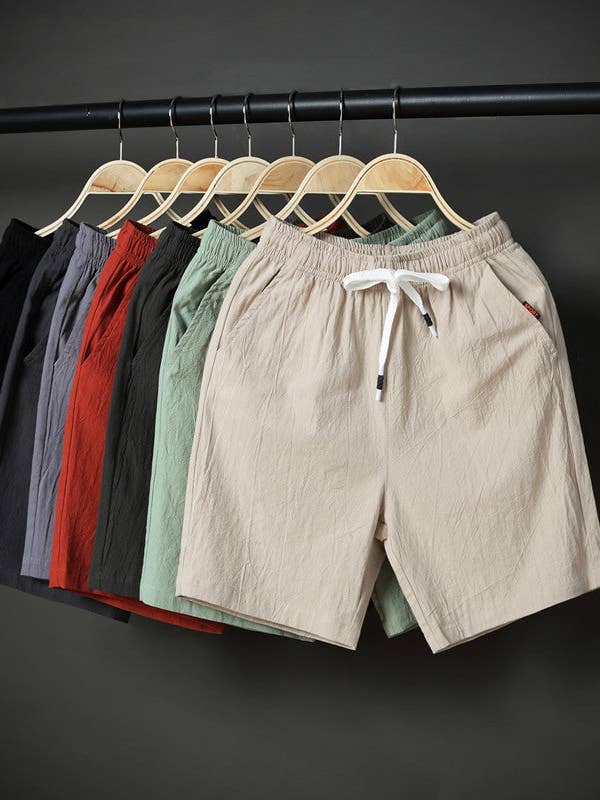 Leisure Loose Korean Cotton And Linen Shorts Men's Shorts for wholesale by Kustom Kreations Goods