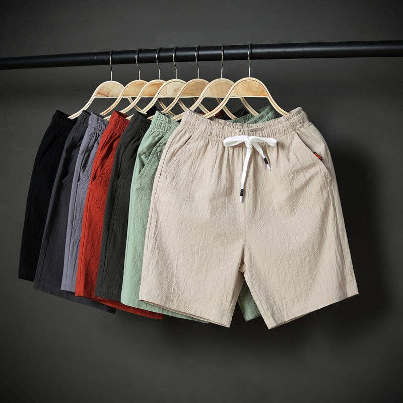 Leisure Loose Korean Cotton And Linen Shorts Men's Shorts for wholesale by Kustom Kreations Goods