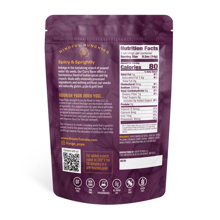 Yoga Pops – wholesale Puffade snacks – Curry dammad Yoga Pops