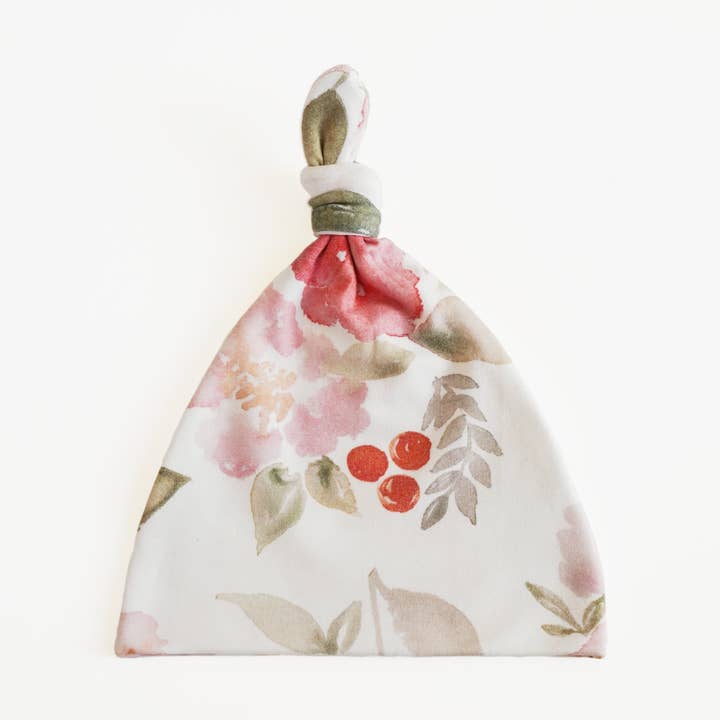 Extra Soft Top Knot Hat: Painted Petals for wholesale by Village Baby
