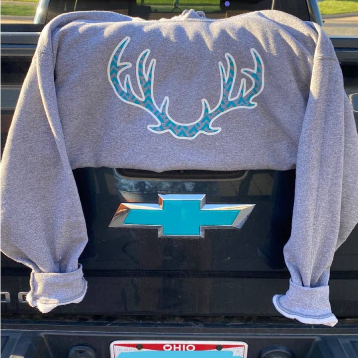 Sudadera con capucha Antler Teal Design para venta al por mayor de KCDdesign