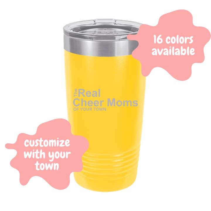 De echte cheer-moeders van je stad, Cheerleader Mom Tumbler voor wholesale door Acential Drinkware