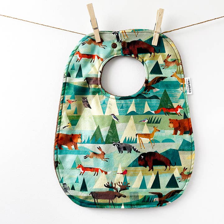 Bavoir pour bébé Woodland Creatures pour la vente par Hip Violet