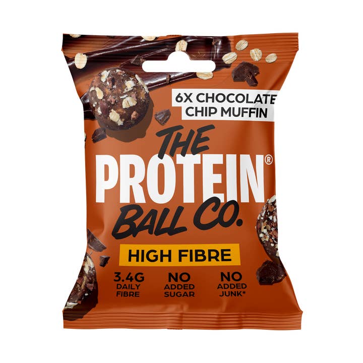 CHOCOLATE CHIP MUFFIN - High Fibre - Breakfast 10 x 45g for wholesale by The Protein Ball Co
