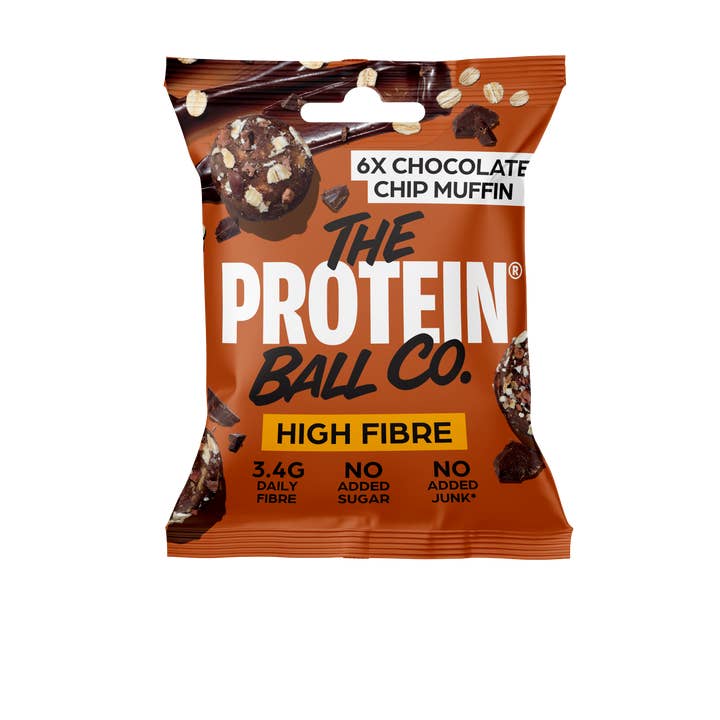 The Protein Ball Co - Wholesale Snack Bar - CHOCOLATE CHIP MUFFIN - High Fibre - Breakfast  10 x 45g0