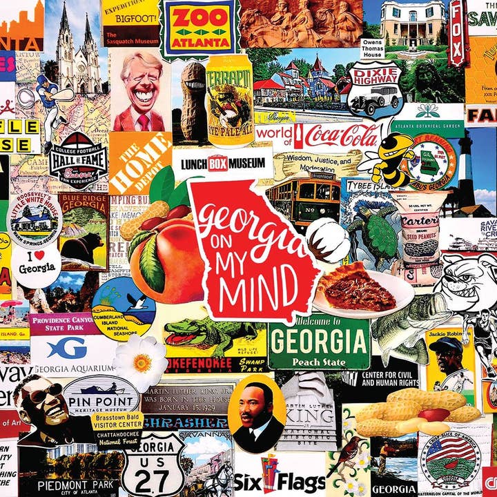 I Love Georgia (1553pz) - 1000 Piece Jigsaw Puzzle for wholesale by White Mountain Puzzles