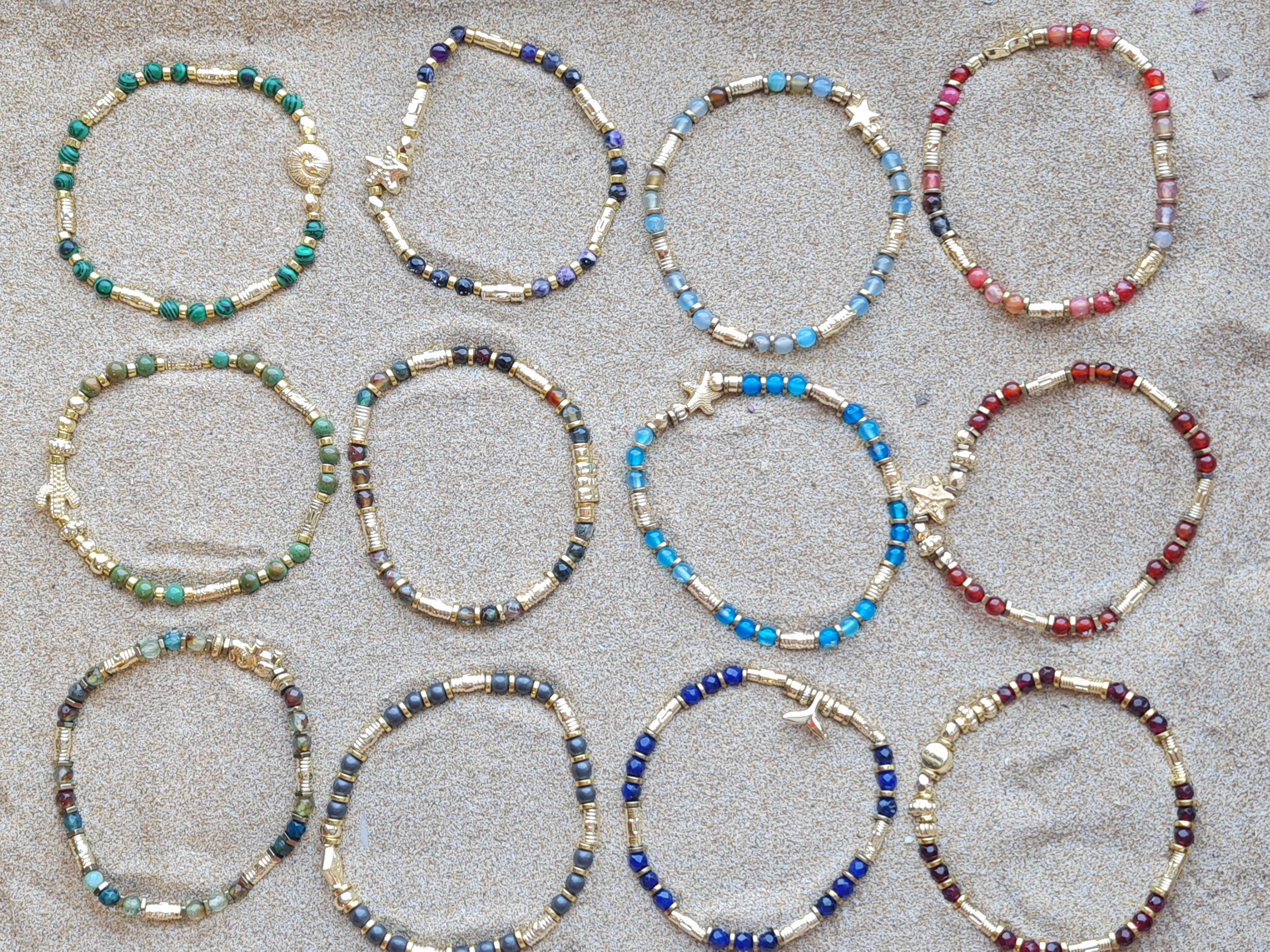 Mendoza – Pulseira de missangas por atacado – Pulseiras de pedras preciosas, pulseiras boho, pulseiras de pedras mistas12