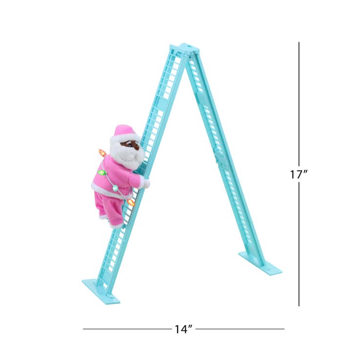 Mr. Christmas - Wholesale Christmas Decoration - Mini Climber - Pastel Black Santa