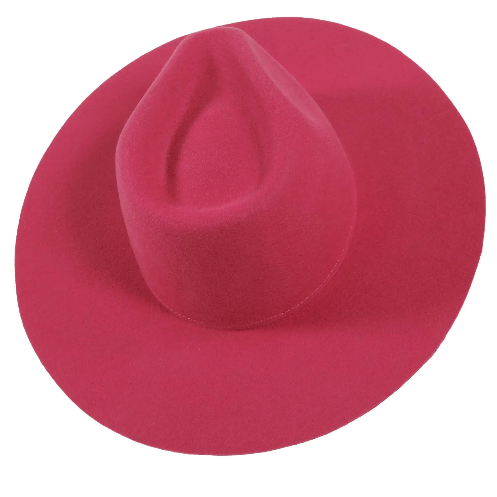 American Hat Makers - Wholesale Fedora - Unisex - 100% Wool Felt Flat Brim Fedora Hat - Style Rancher43