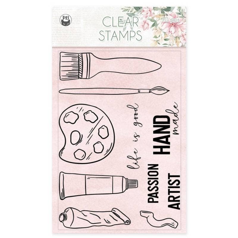 P13 - Wholesale Rubber/Decorative Stamp - Clear Stamp Set Let Your Creativity Bloom 01 A6, 10Pcs0