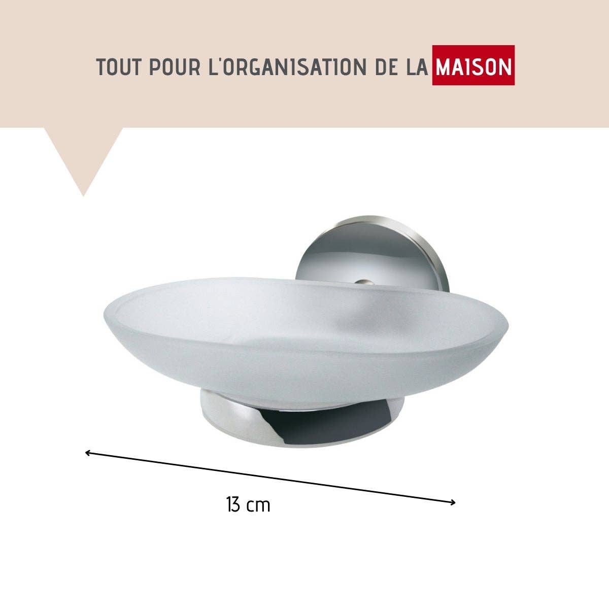 Fackelmann - Wholesale Bath Soap Dish - Fackelmann Visi glass and chrome bathroom soap dish2