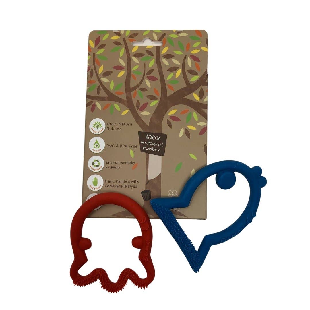 Natural Rubber Toys - Wholesale Teether (Not Clip-On) - Baby - Fish & Octopus Newborn / Premature Baby Toy 2-Set2