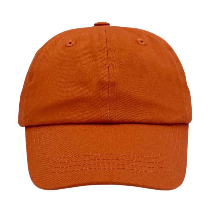 Baseball Hat in Burnt Orange (Baby, Youth) for wholesale by Bits & Bows
