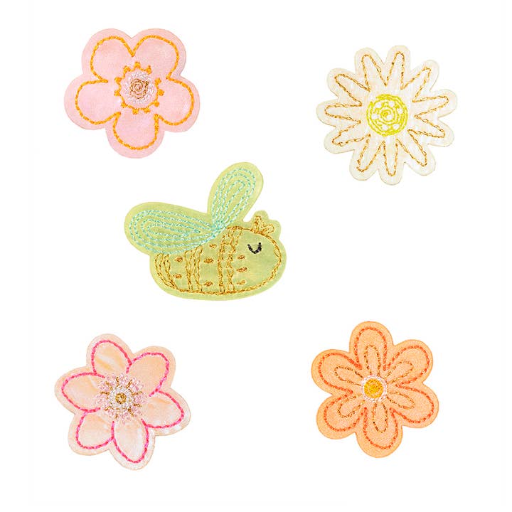 Calcomanías - Abeja y flores para venta al por mayor de Fabfabstickers