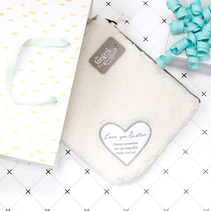 Pavilion - Wholesale Makeup/Cosmetic Bag - Sister - 10" x 8" Sherpa Cosmetic Bag4