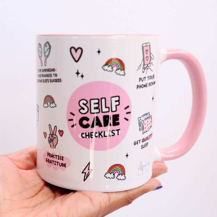 Positive Mug, Checklist, Affirmations, Self Love, Mug for wholesale by Affirmation Darling