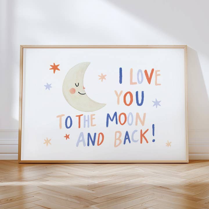 Art print - To the moon and back for wholesale by Leo La Douce GmbH