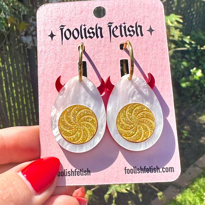 Deviled Egg øreringe for engroshandel hos Foolish Fetish