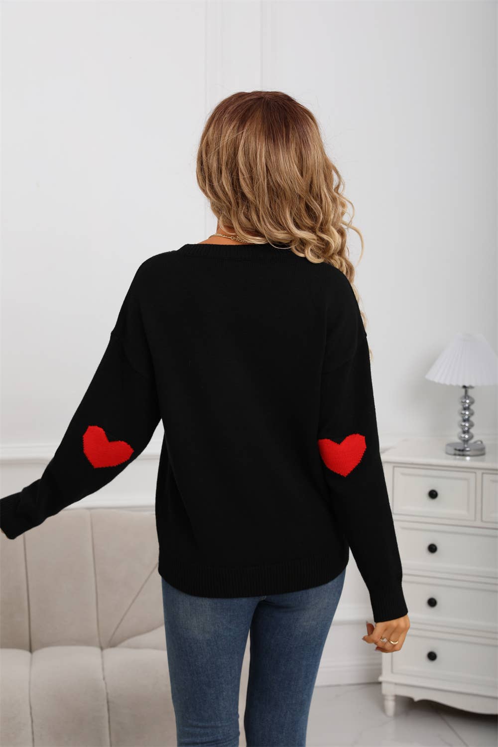 Hope & Sunshine - Wholesale Knit Sweater - Women's - Valentine's Heart Pullover Sweater75