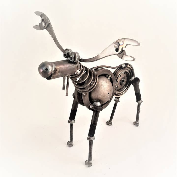 Steel Scrap Tools Moose Ornament for wholesale by SugarPost