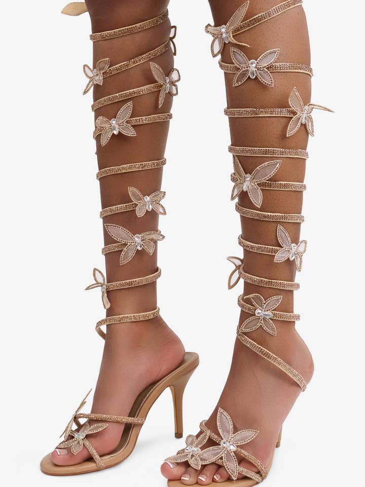 Lemonade Shoes – Großhandel High Heels – Damen – DRAMATISCHE FANTASIE - Stiletto-Absatz mit Schmetterlingen3