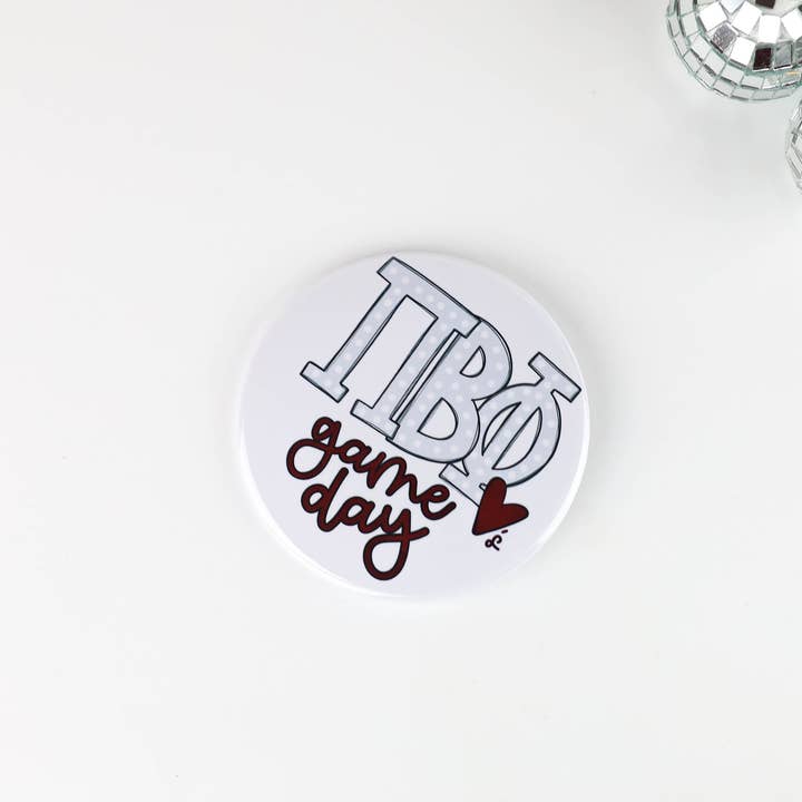 Tailgated Co. - Wholesale Lapel Pin/Button - Maroon Pi Beta Phi Sorority Greek Game Day Buttons2