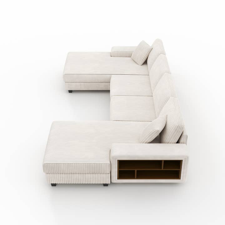 HOMYCASA DESIGN INC - Wholesale Sofa - 4-Seater U-Shaped Modular Sectional Sofa & Corduroy Fabric25