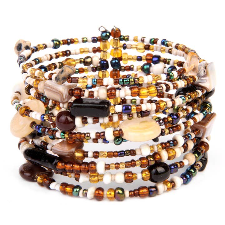 Rocailles aus Drahtmanschette und offene Manschette aus Java-Glas für den Großhandel von Erik & Mike