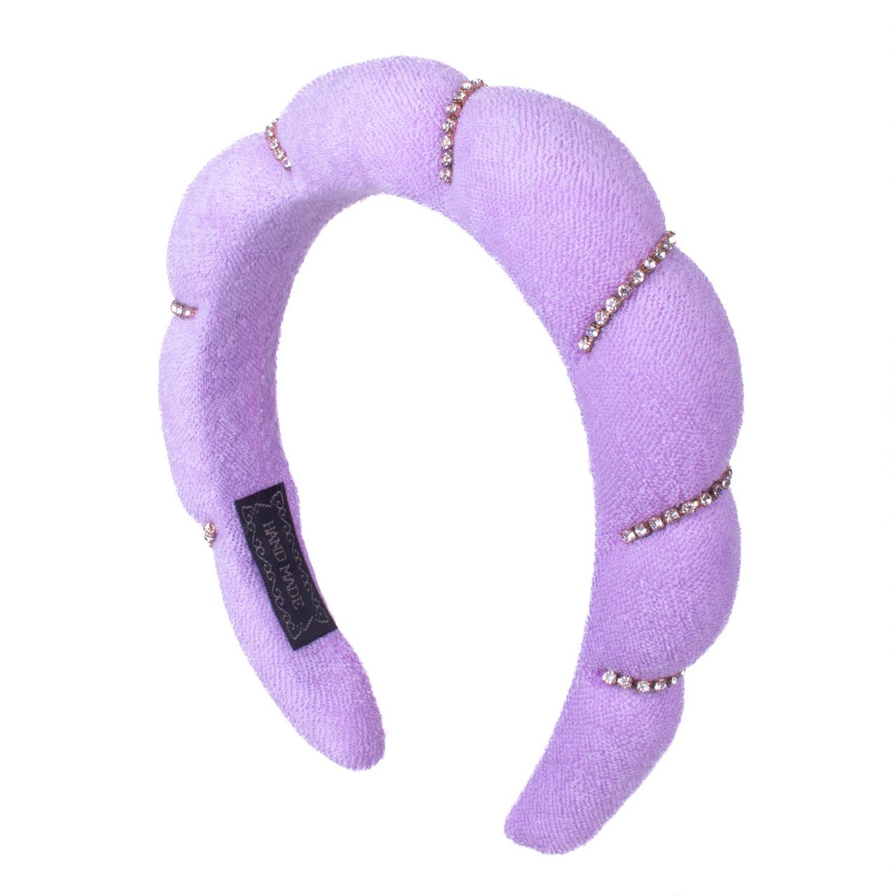 Selini New York - Wholesale Spa Headband - Puffy Spa Terry Towel Rhinestone Headband -PHB10443