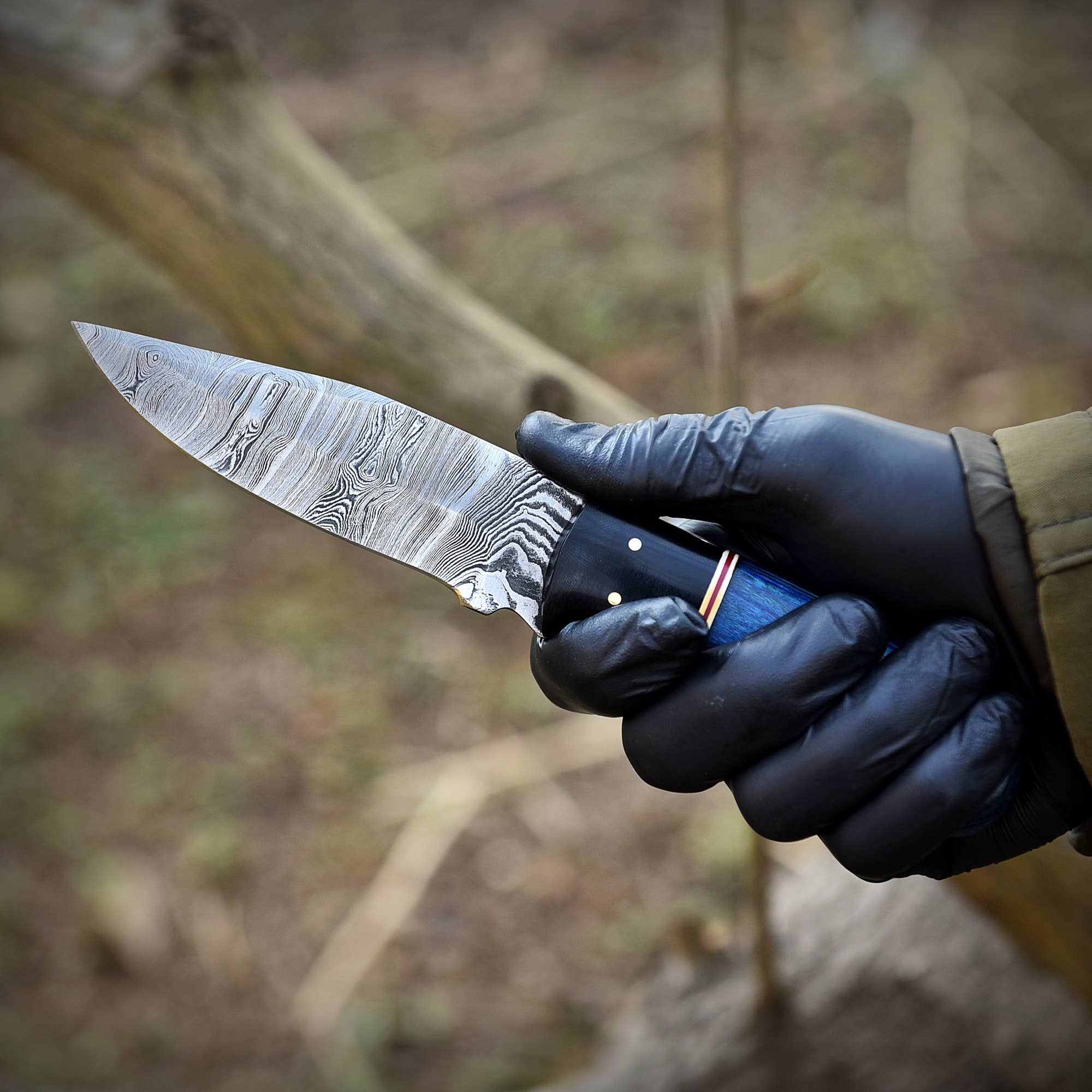 Deer Edge - Wholesale Pocket Knife/Holder - Damascus Steel Skinner knife for men - Outdoor Use5