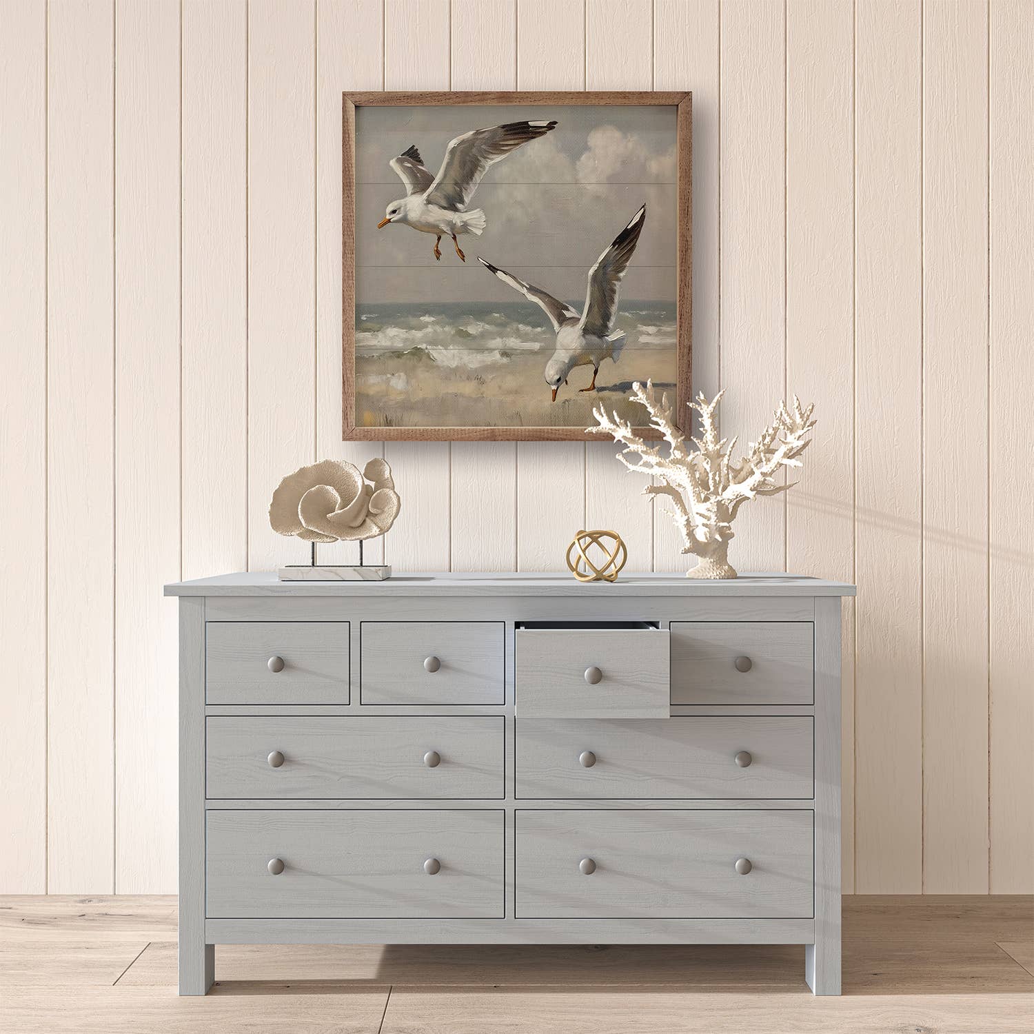 Kendrick Home - Wholesale Wood Wall Art - Gulls In Flight2
