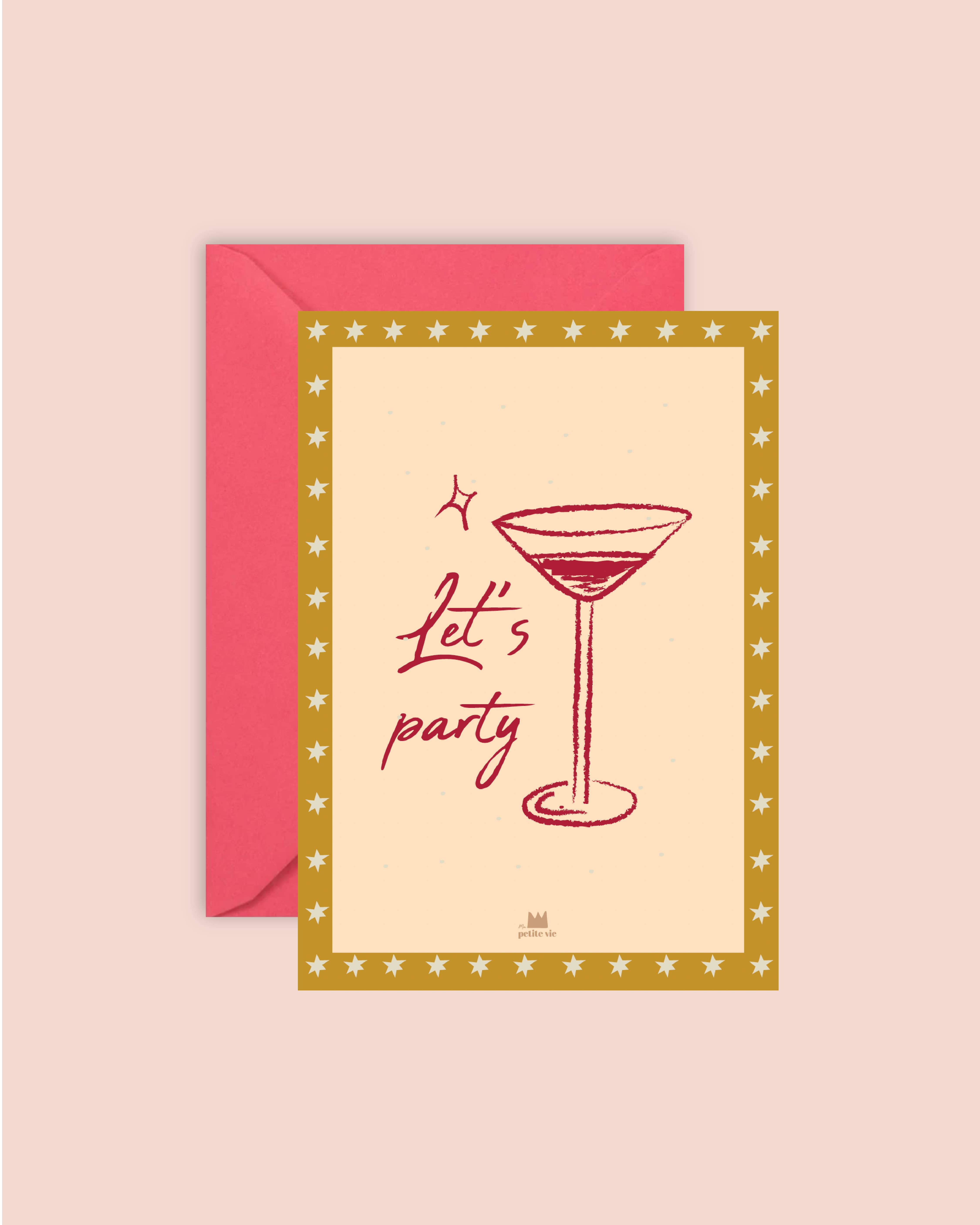Ma Petite Vie - Wholesale Birthday Card - "Birthday" card - Let's Party (with envelope)