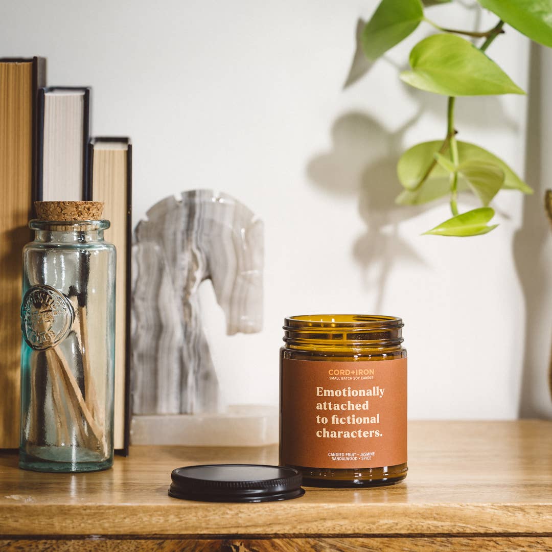Cord & Iron - Wholesale Jar/Filled Candle - Attached to Fictional Characters – Book Lovers Gift Candle1