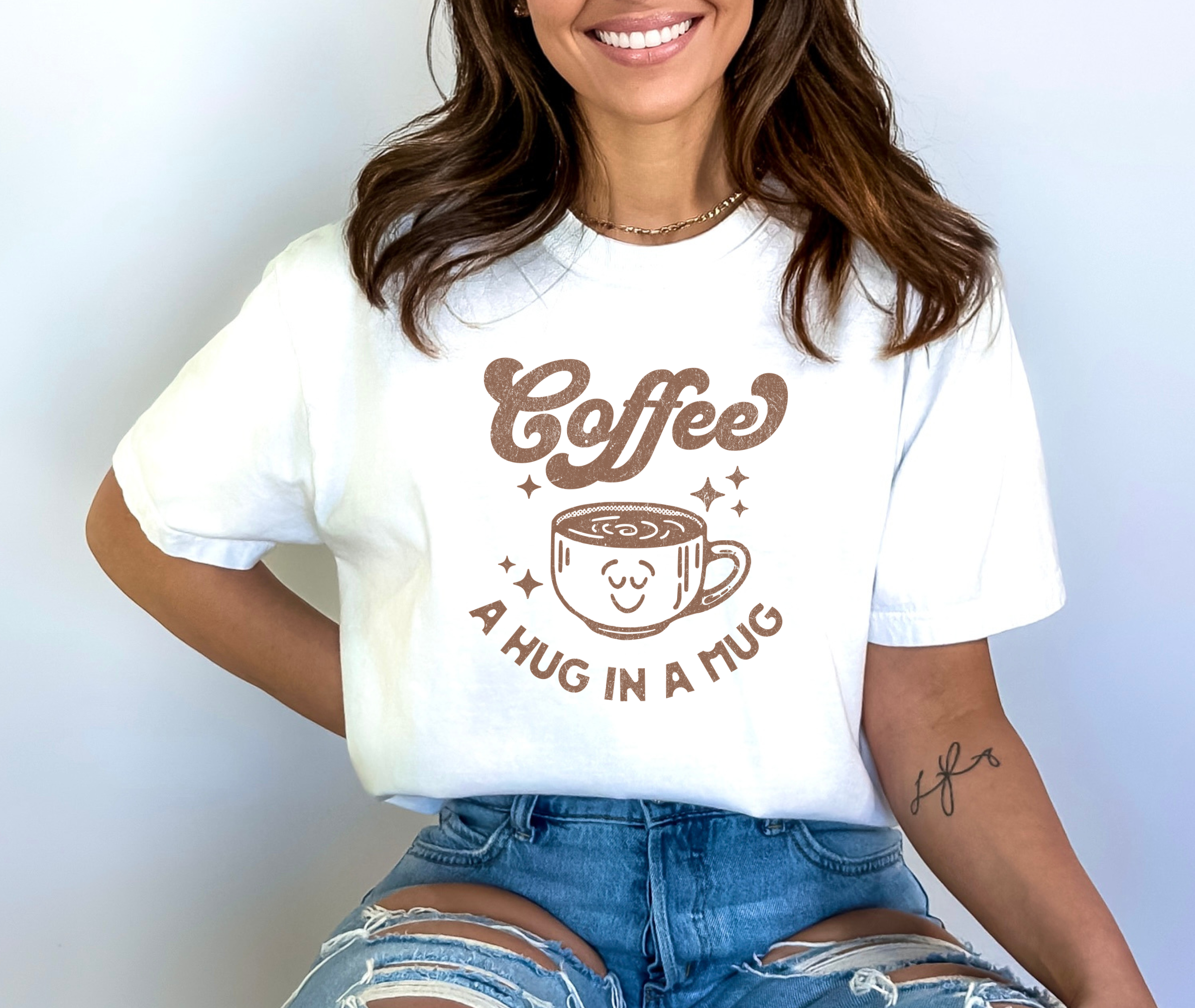 Stiles Tee Co. - Wholesale T-Shirt (Graphic) - Unisex - Graphic Tee – A Hug in a Mug – Coffee Lovers Shirt2