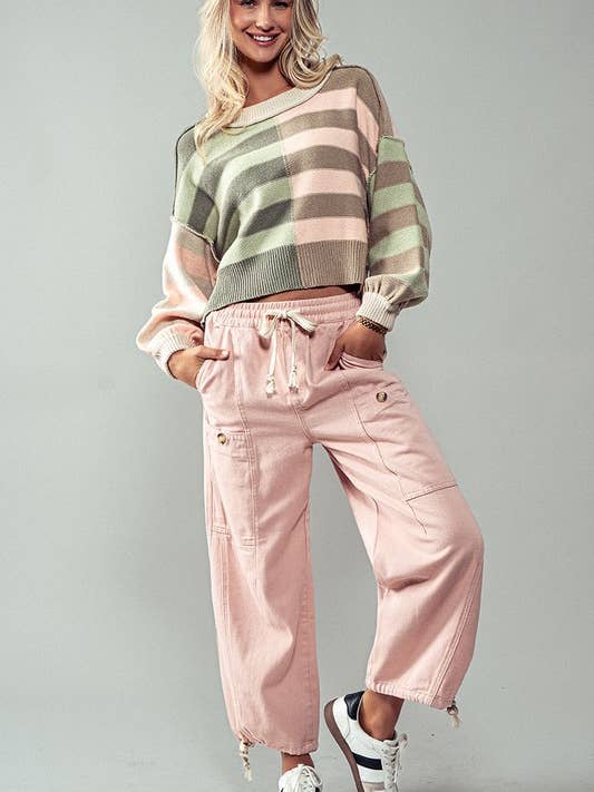 Urban Daizy - Wholesale Knit Sweater - Women's - Chic Colorbloack Crewneck