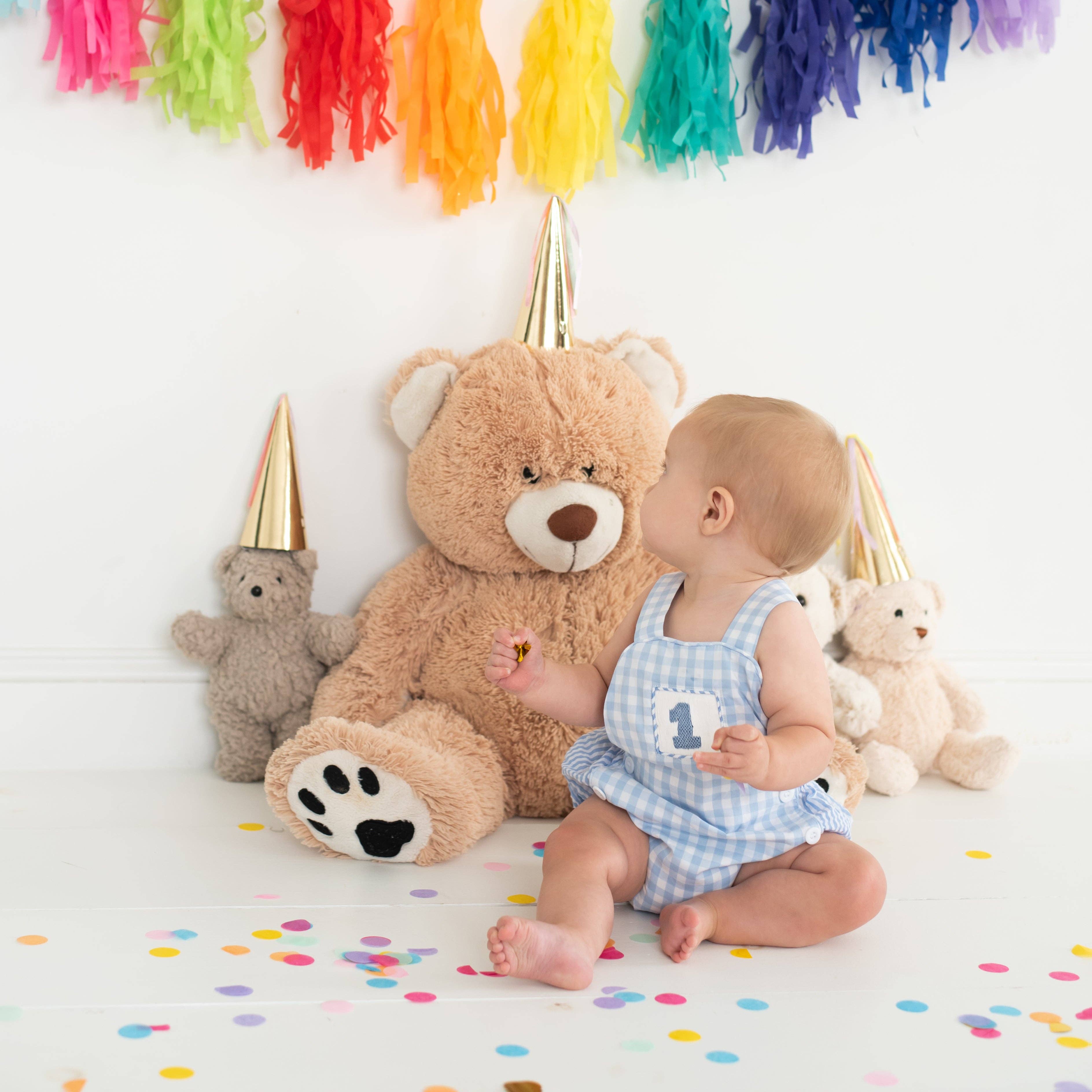 Seven Lantern Lane - Wholesale Bodysuit (Non-Footed) - Baby - Smocked Blue First Birthday Bubble8