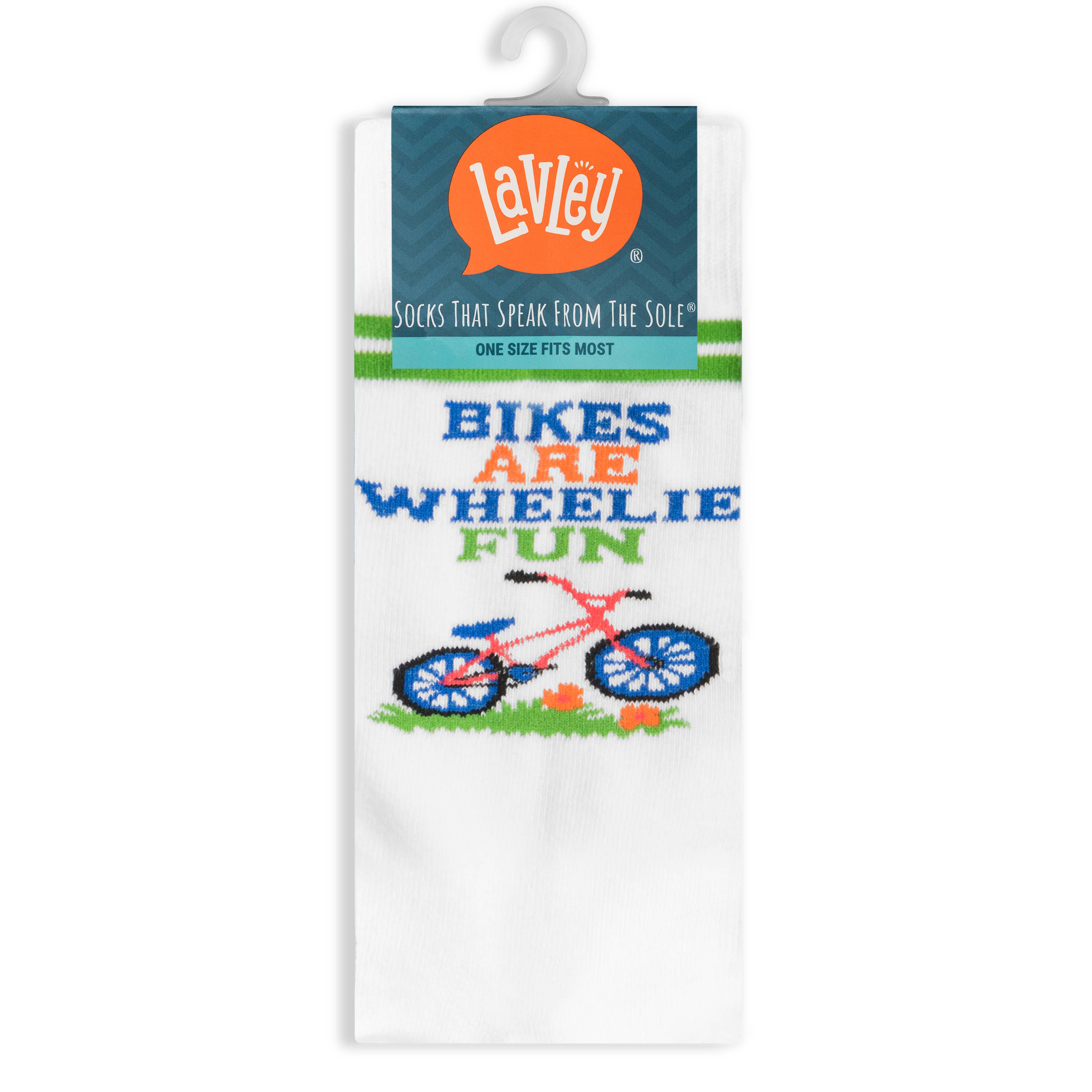 Lavley - Wholesale Socks - Unisex - Bikes Are Wheelie Fun Socks for Bicycle Lovers5