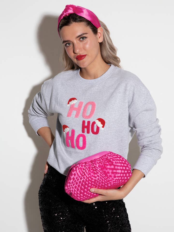 Shiraleah - Wholesale Sweatshirt - Women's - "HO HO HO" SWEATSHIRT